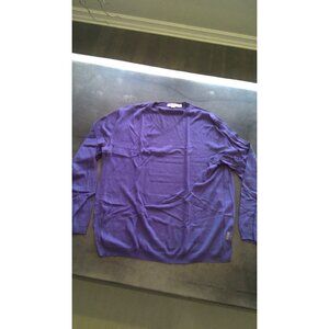 Calvin Klein Purple Lilac V-Neck Sweater Lightweight XL Extra Large Men Fashion